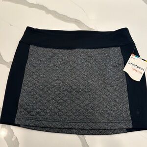 Smartwool Quilted Gray and Black Mini Skirt